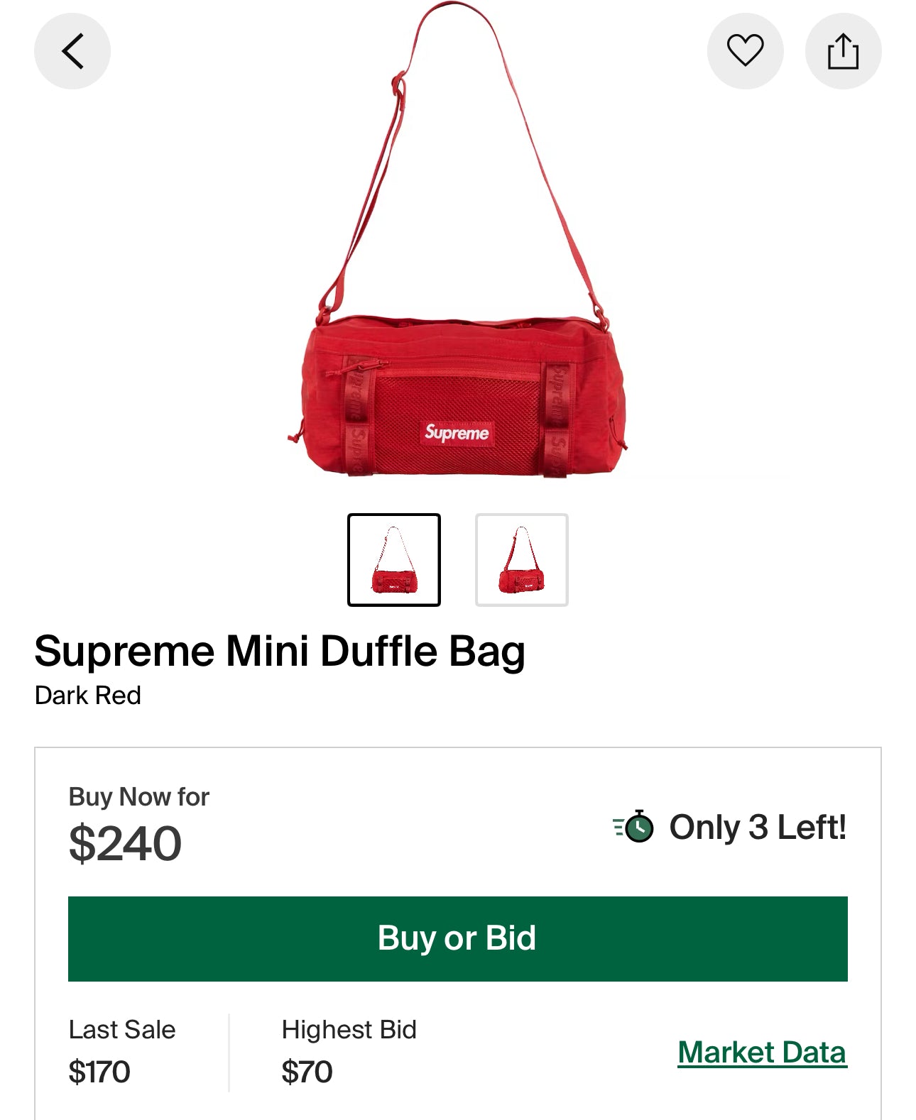 Supreme Mini Duffle Bag