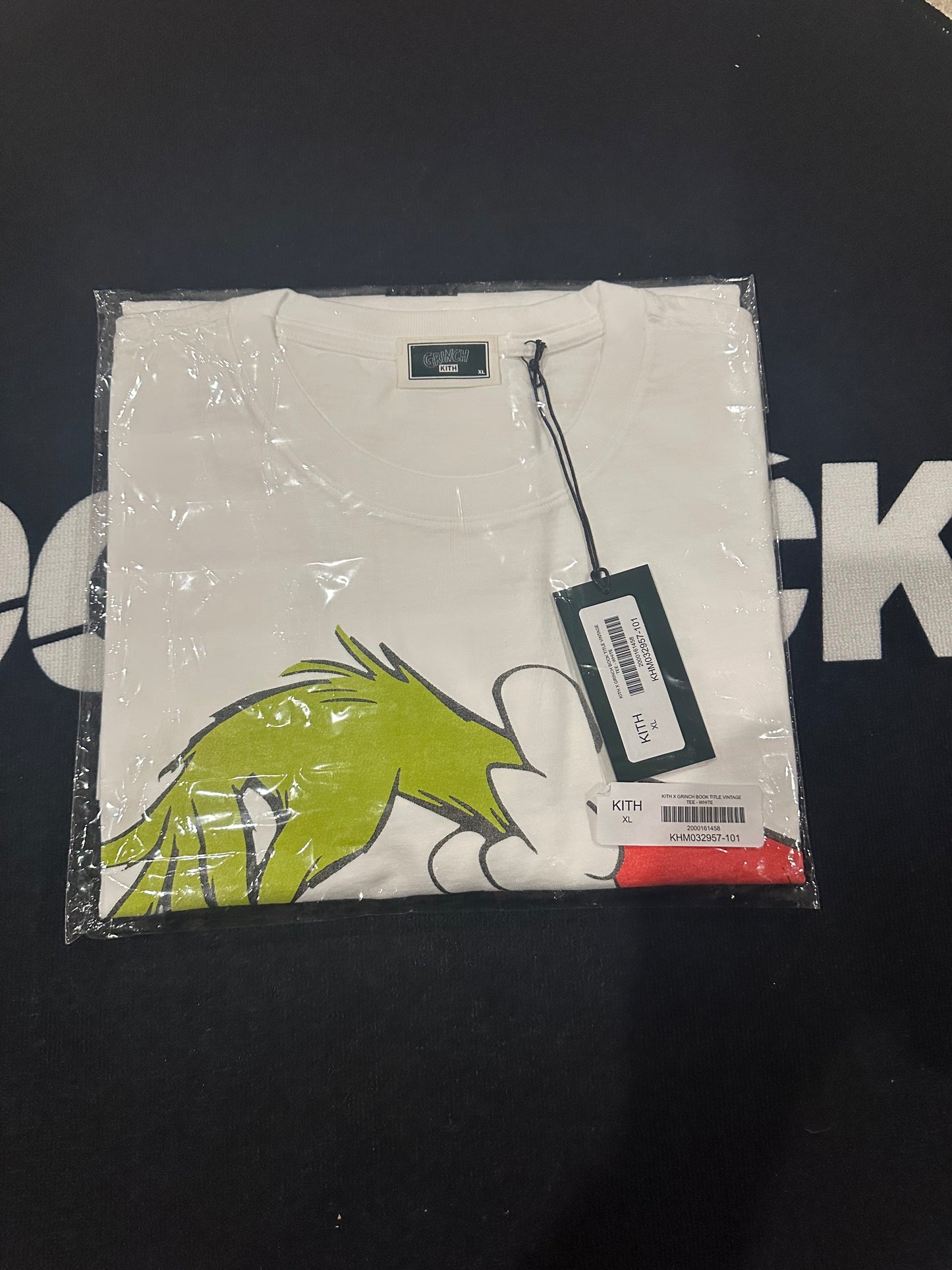 Kith x Grinch Book Title Vintage Tee