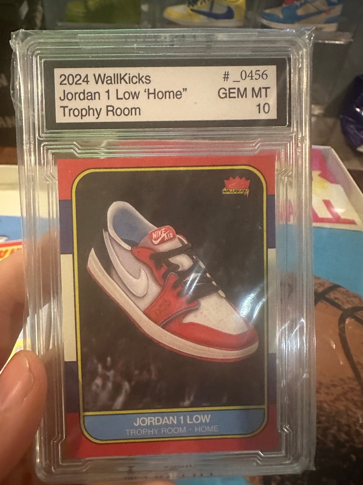 Size 9.5 - Jordan 1 Low Trophy Room Home Rookie Card 456/1000