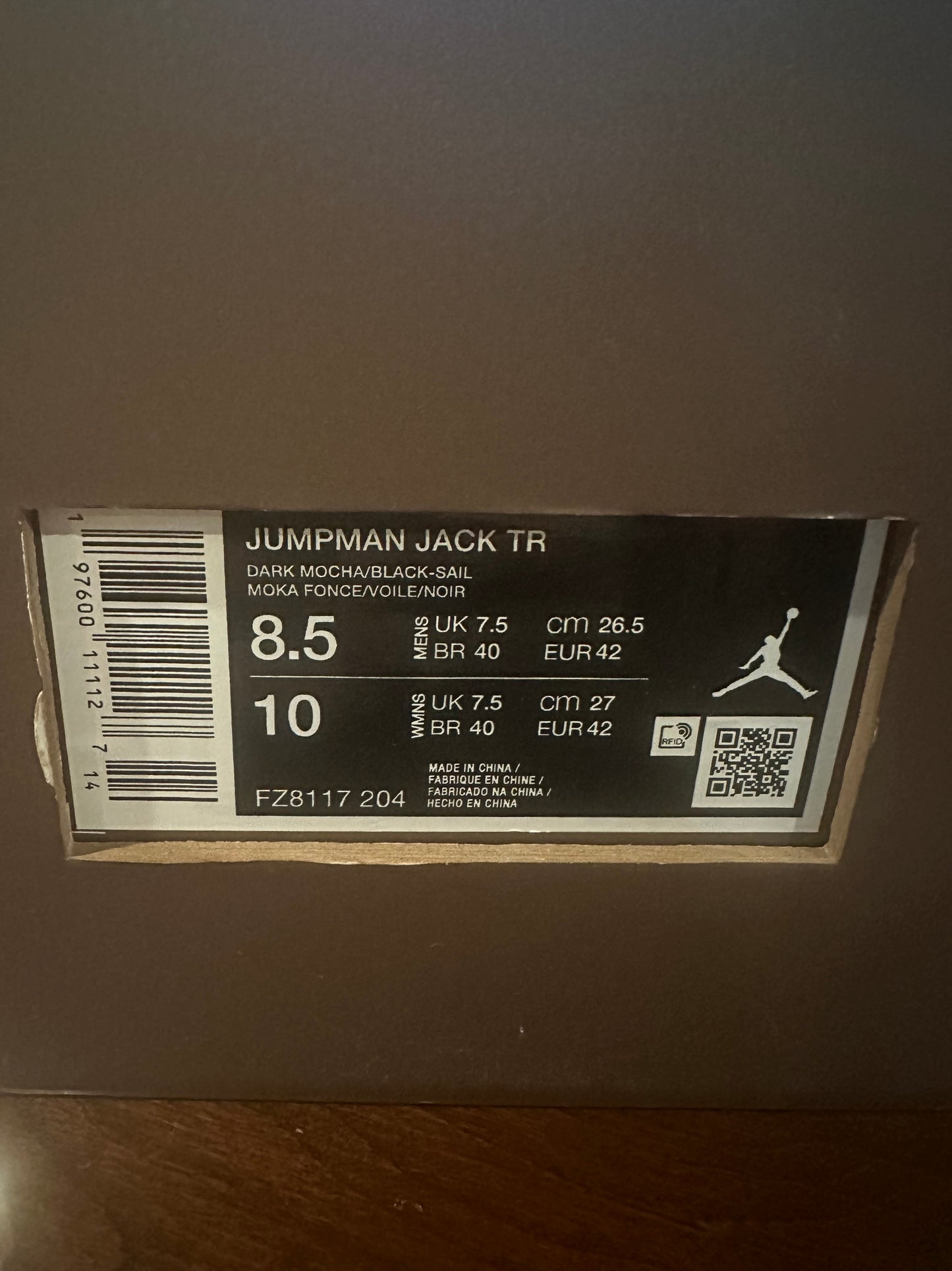 Size 8.5 - Unreleased Travis Scott Jumpman Jack Mocha