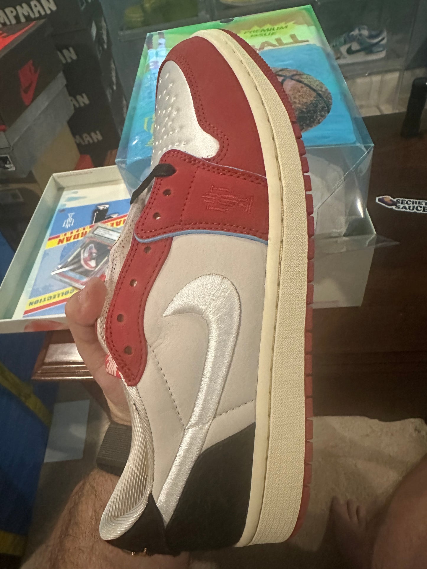 Size 9.5 - Jordan 1 Low Trophy Room Home Rookie Card 456/1000