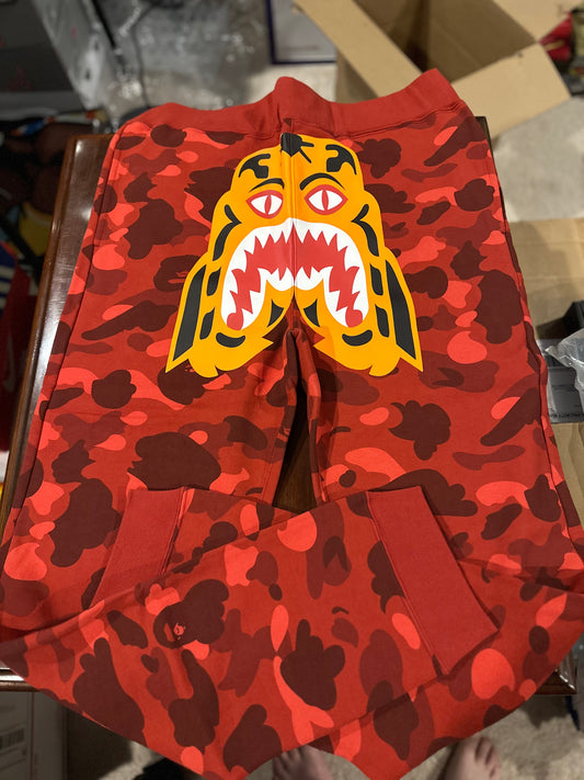 Size XL Rare Bathing Ape Color Camo Tiger Slim Sweatpants