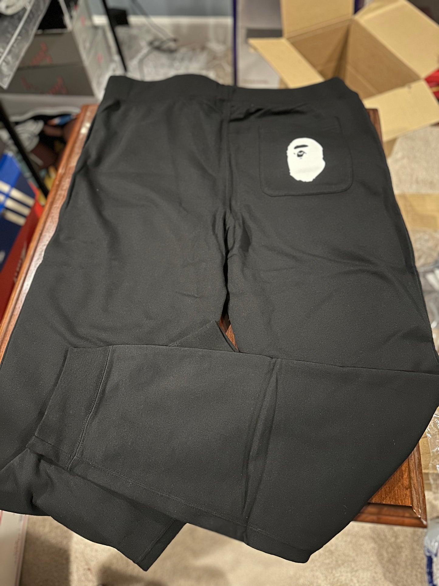 Size XL Bathing Ape Family Bag Sweatpants