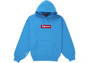 Supreme Box Logo Hoodie Cyan XL