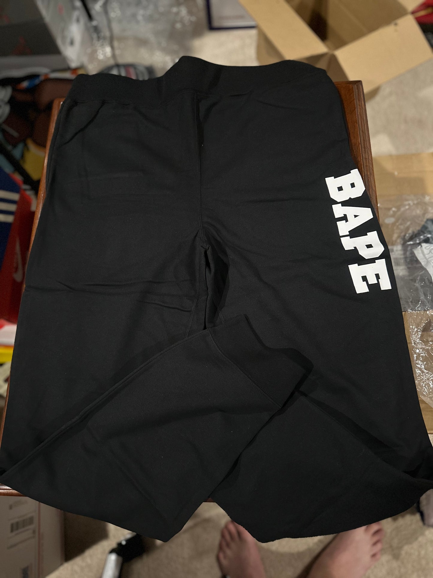 Size XL Bathing Ape Family Bag Sweatpants