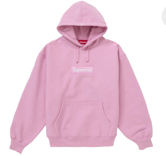 Supreme Box Logo Pink Hoodie (FW24)