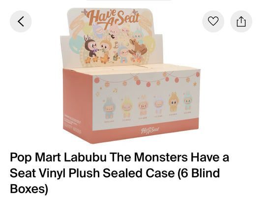 Labubu Have a Seat Case (6 boxes per case)