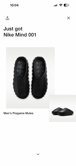Size 10 Mens Nike Mind Slide 001 Triple Black Presale